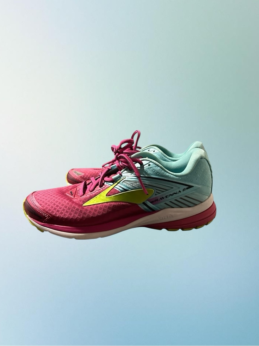 Brooks Ravenna 8 Running Shoes Women's Pink Teal Athletic Cushioned Sneakers 7.5 - Picture 2 of 10